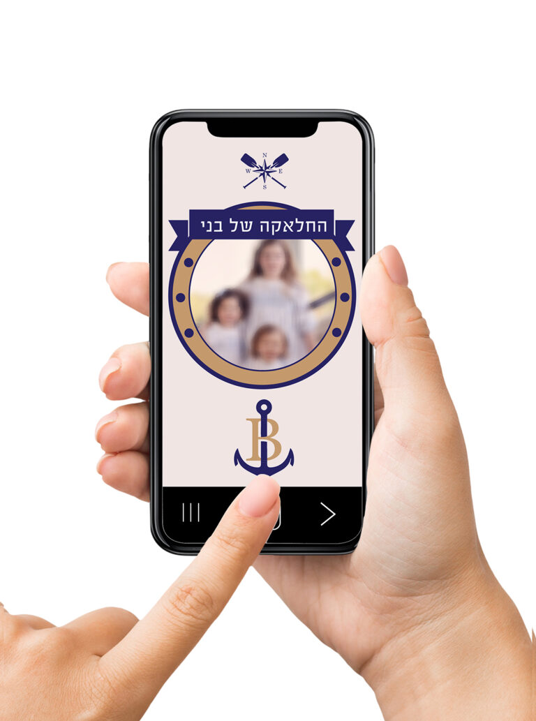 Blank frameless smartphone in female hands, empty screen for mockup, isolated on white background
