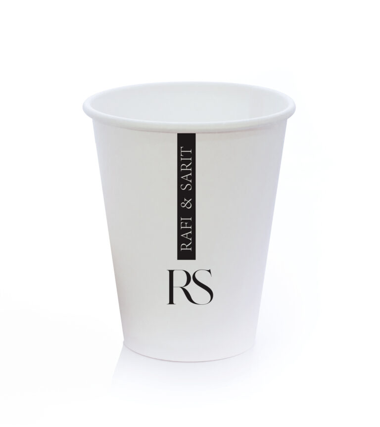 White Paper Cups on a white background.